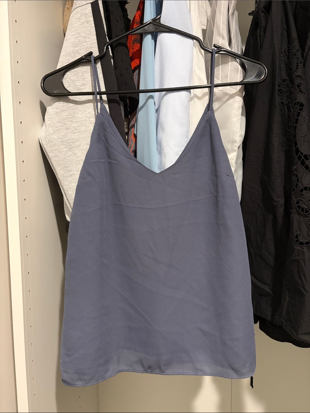 H&M Slate Blue V-Neck Spaghetti Strap Camisole